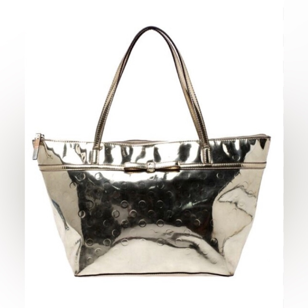 Kate Spade Gold Sophia Camilla Street Shoulder Tote Bag.